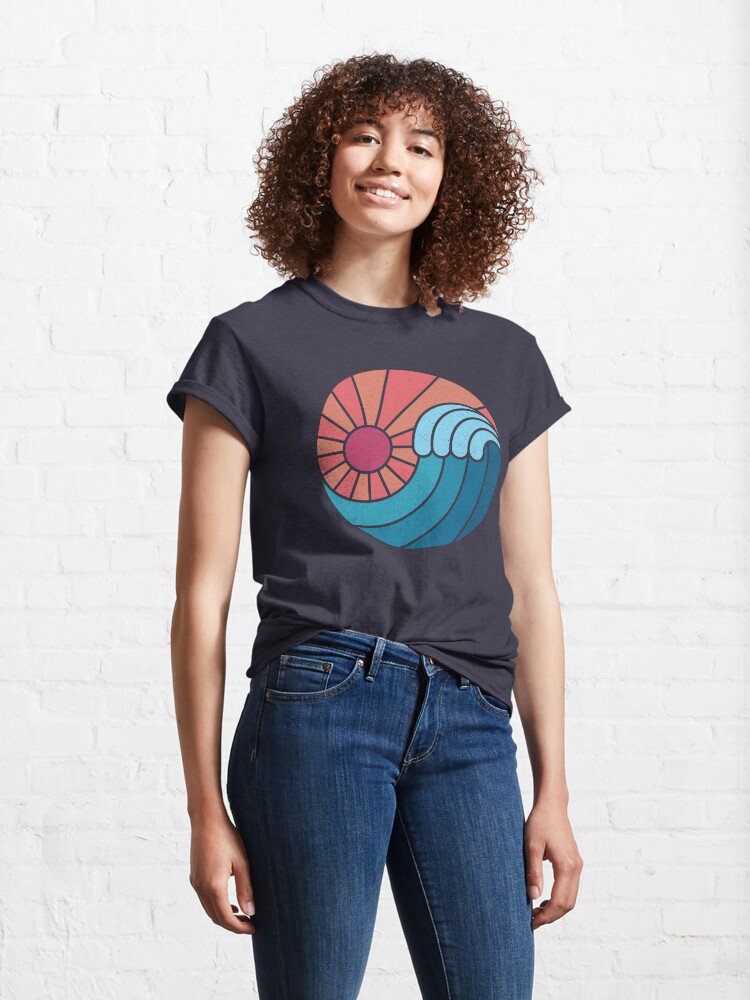 Thumbnail 4 of 7, Classic T-Shirt, Sun & Sea designed and sold by thepapercrane.