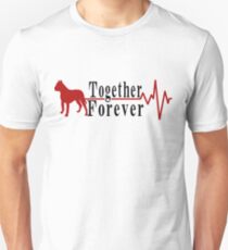 Cute Together Forever Pitbull T-shirt - Pitbull Lovers Unisex T-Shirt