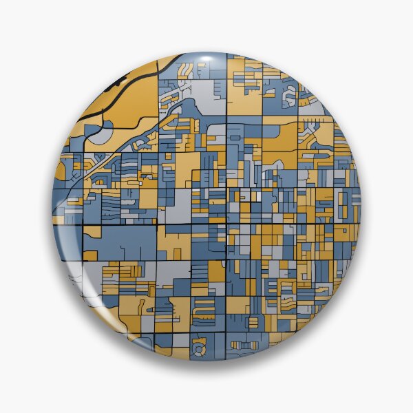 Item preview, Mesa Map Pattern in Blue & Gold designed and sold by PatternMaps.