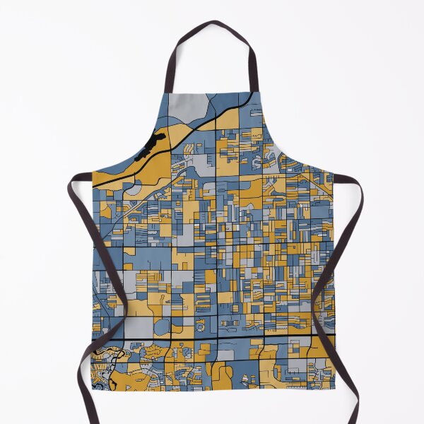 Artikelvorschau, Mesa-Kartenmuster in Blau und Gold entworfen und verkauft von PatternMaps.