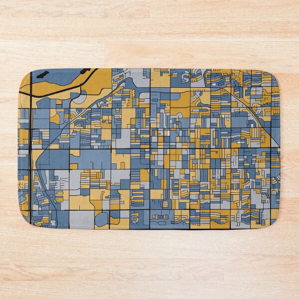 Item preview, Mesa Map Pattern in Blue & Gold designed and sold by PatternMaps.