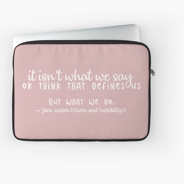 126. JANE AUSTEN quote Laptop Sleeve