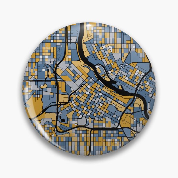 Item preview, Minneapolis Map Pattern in Blue & Gold designed and sold by PatternMaps.