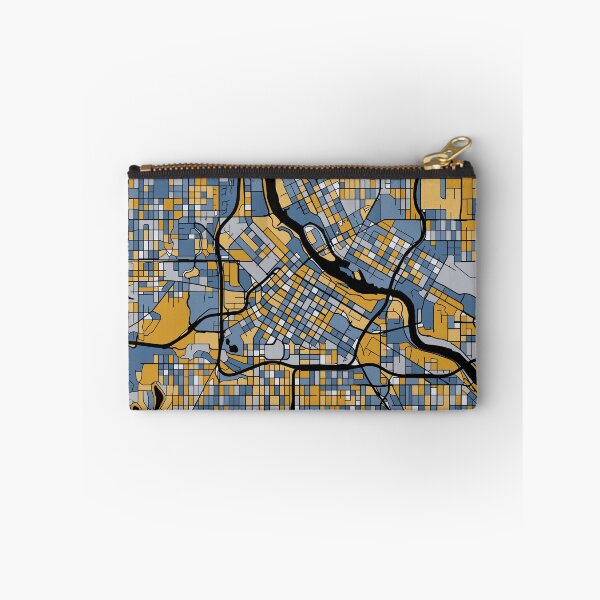 Item preview, Minneapolis Map Pattern in Blue & Gold designed and sold by PatternMaps.