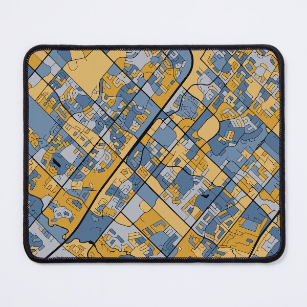 Item preview, Mississauga Map Pattern in Blue & Gold designed and sold by PatternMaps.