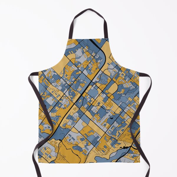 Item preview, Mississauga Map Pattern in Blue & Gold designed and sold by PatternMaps.