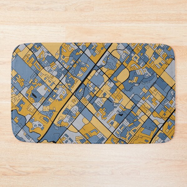 Item preview, Mississauga Map Pattern in Blue & Gold designed and sold by PatternMaps.