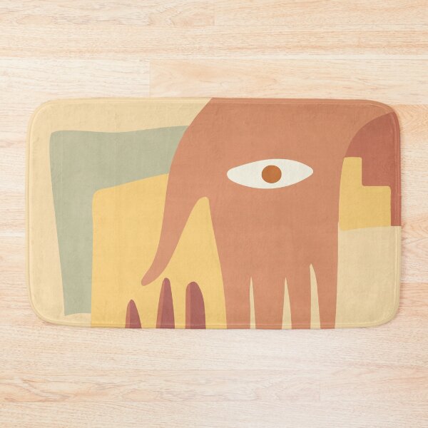 Hands holding mystic eye abstract art. Bath Mat