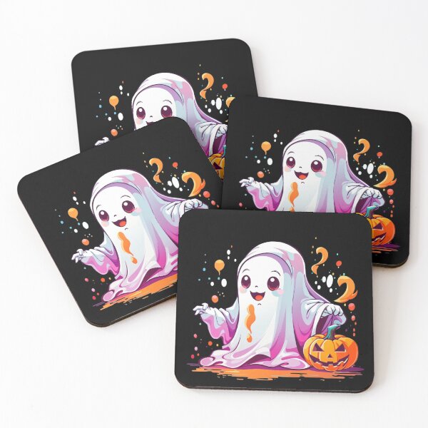 Item preview, Pumpkin Playtime with Kawaii Ghosts: A Delightful Haunting designed and sold by irosh madushan.