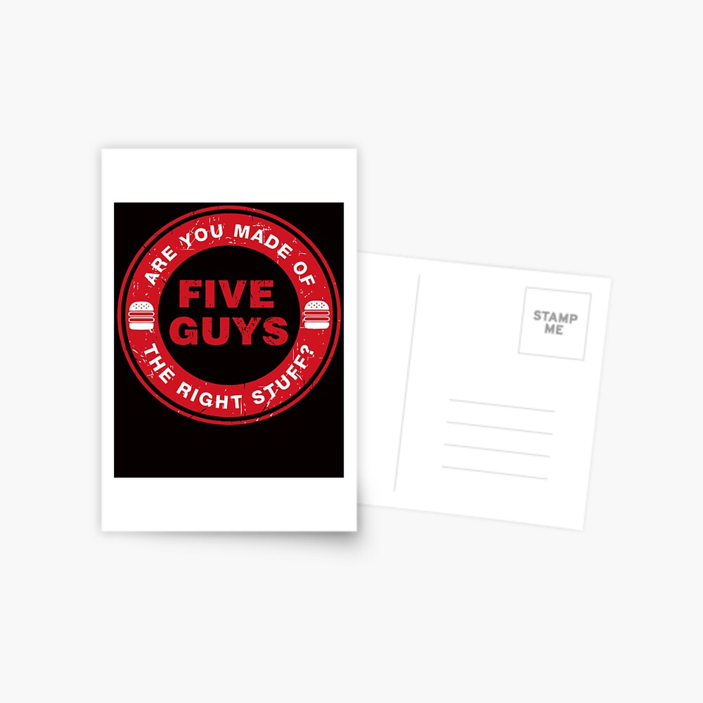 five guys burgers | Postcard