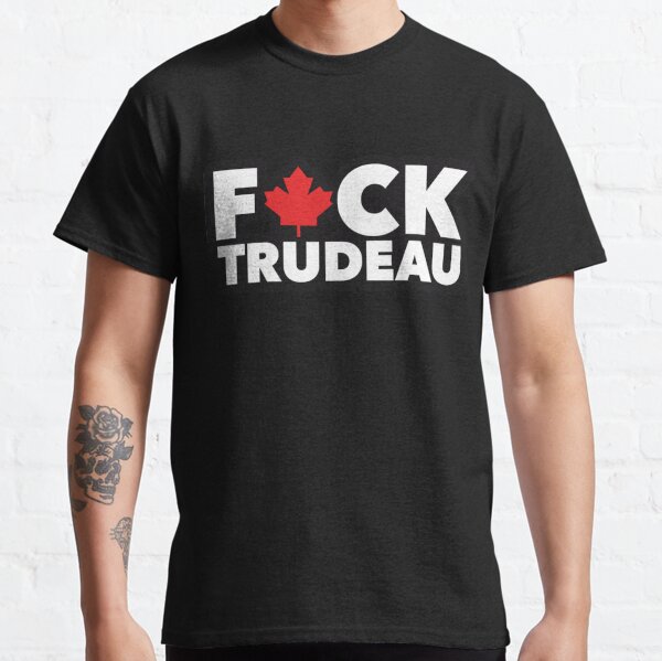Vista previa del artículo con la obra «joder justin trudeau», diseñado y vendido por leylanikersey.