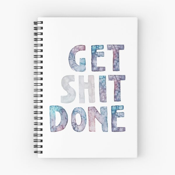 Item preview, Get It / Shit Done Watercolor Lettering Typography designed and sold by lizzie-burgundy.
