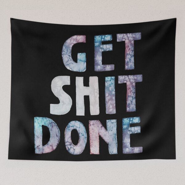 Item preview, Get It / Shit Done Watercolor Lettering Typography designed and sold by lizzie-burgundy.