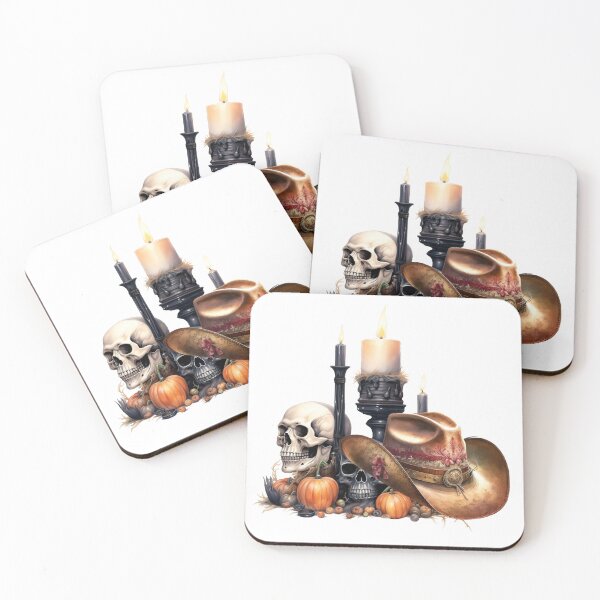 Item preview, Cowboy Halloween cowboy hat skulls designed and sold by Mercedes P.
