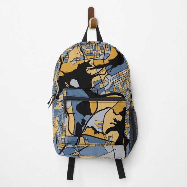 Item preview, Ottawa Map Pattern in Blue & Gold designed and sold by PatternMaps.