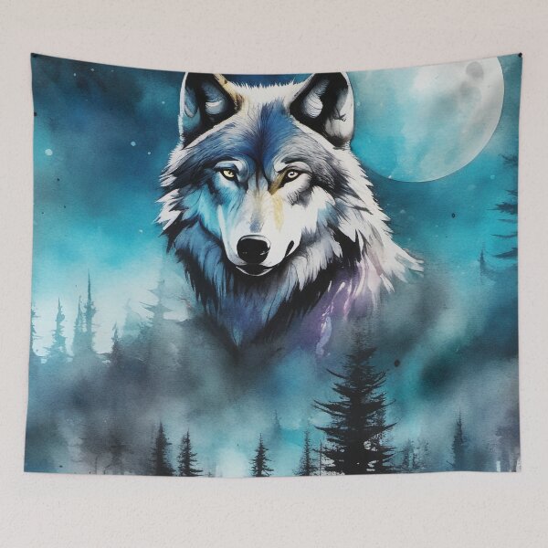 Item preview, Timber Wolf in Watercolor and Charcoal #2 designed and sold by BirdsnStuff.