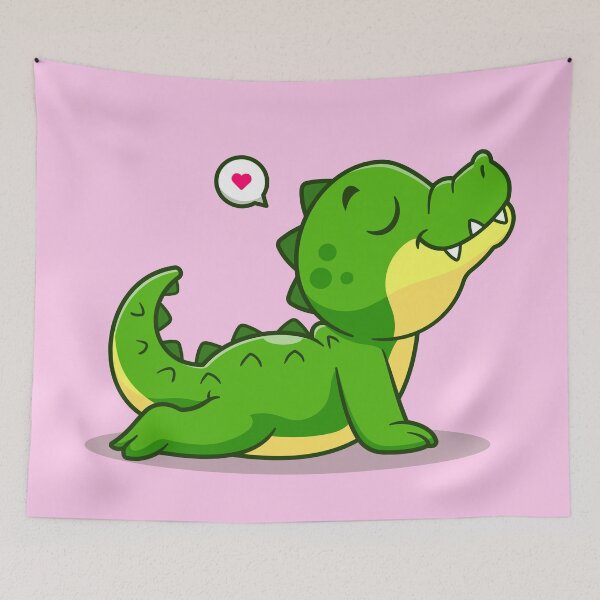 Item preview, Stretchy Croc Serenade: Cute Crocodile Stretching Cartoon designed and sold by hjian8219.