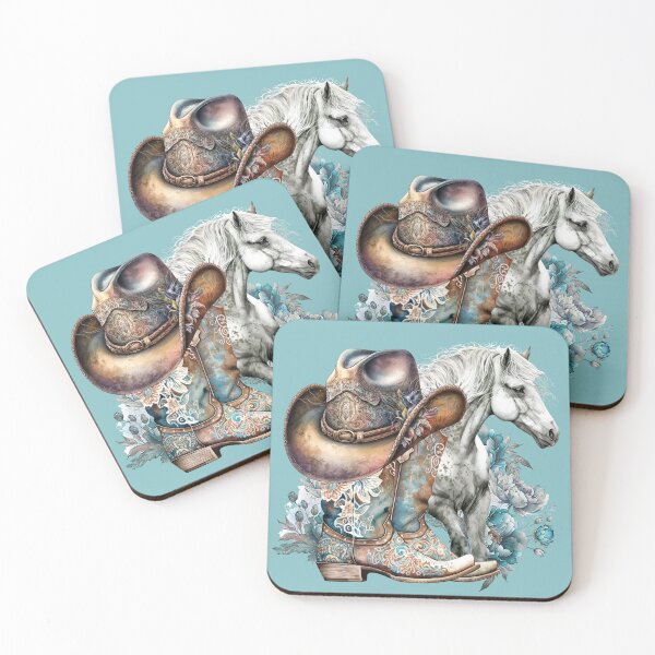 Item preview, Cowgirl horse western cowboy boots cowboy hat designed and sold by Mercedes P.