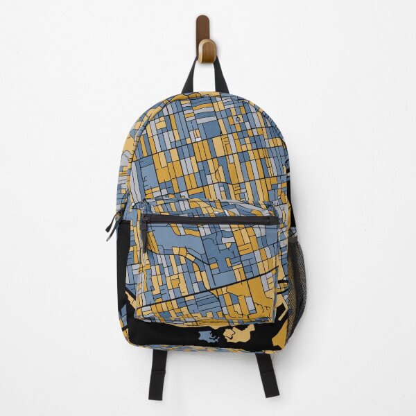 Item preview, Toronto Map Pattern in Blue & Gold designed and sold by PatternMaps.