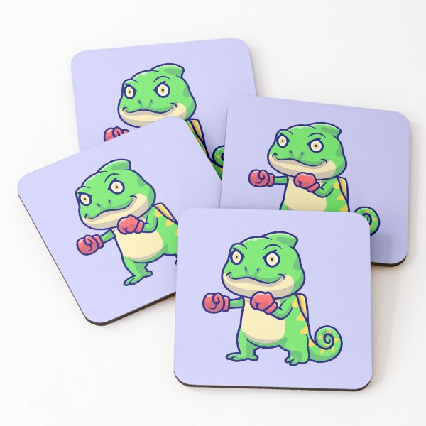 Item preview, Chameleon Showdown: Cute Boxing Chameleon Cartoon designed and sold by hjian8219.