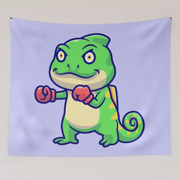 Item preview, Chameleon Showdown: Cute Boxing Chameleon Cartoon designed and sold by hjian8219.