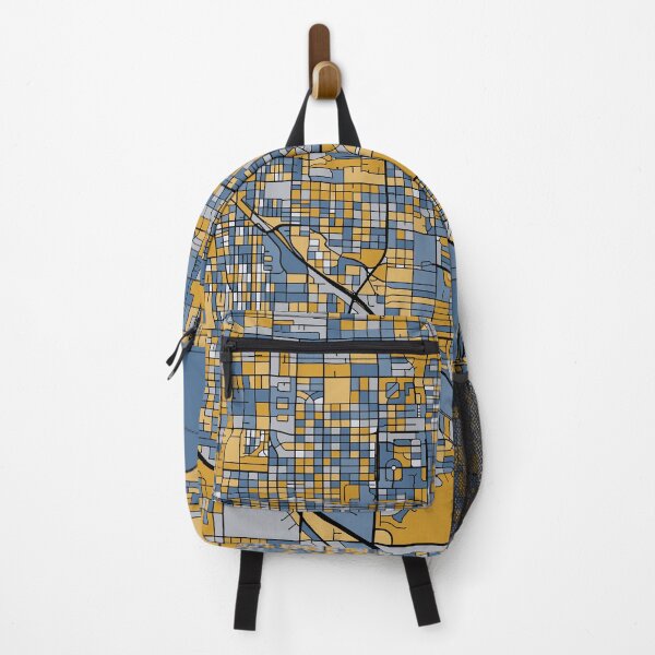Item preview, Tucson Map Pattern in Blue & Gold designed and sold by PatternMaps.