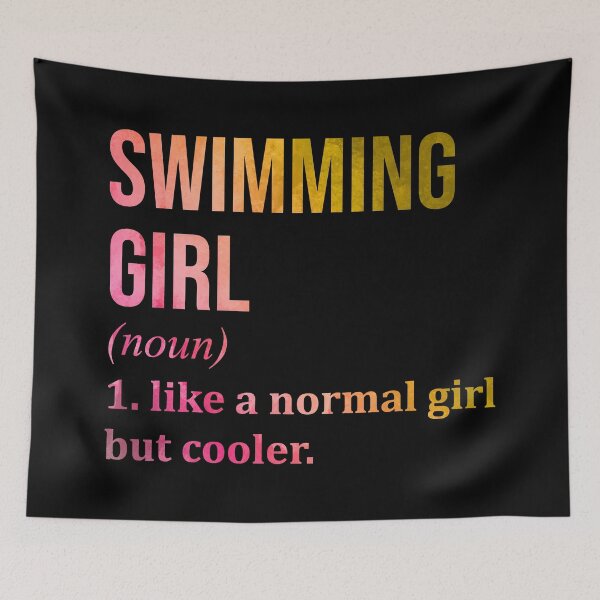 Item preview, Swimming Girl Definition in Watercolor designed and sold by XCIV.