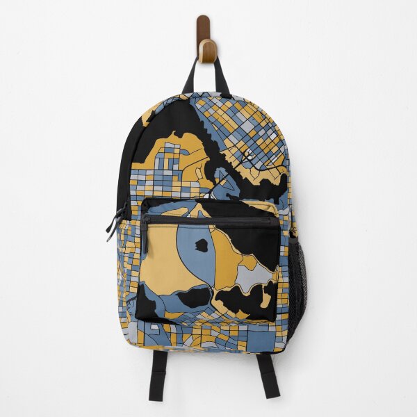 Item preview, Vancouver Map Pattern in Blue & Gold designed and sold by PatternMaps.