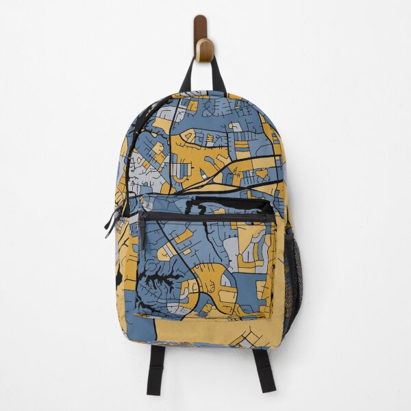 Item preview, Virginia Beach Map Pattern in Blue & Gold designed and sold by PatternMaps.