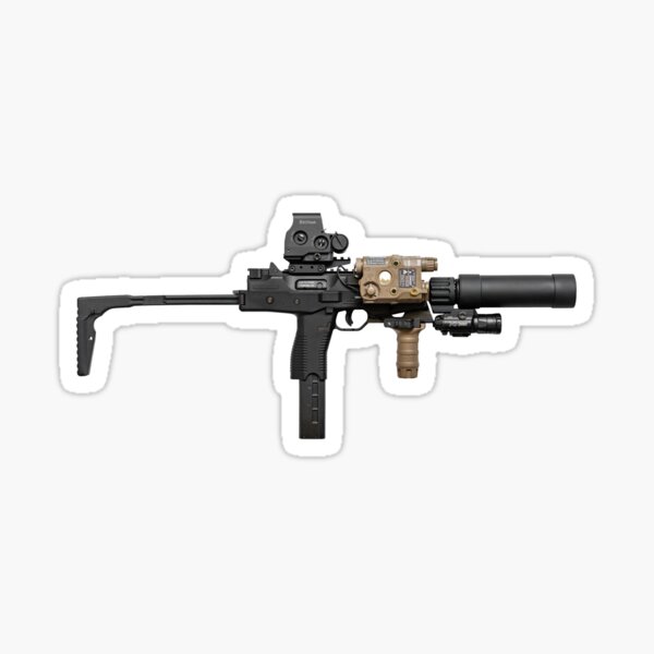 Vista previa del artículo con la obra «MP9 táctico», diseñado y vendido por Smash's Tarkov Sticker Heaven.