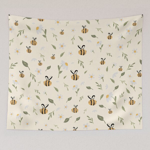 Item preview, Cute Bees and Daisy florals designed and sold by Harpley Design Studio.