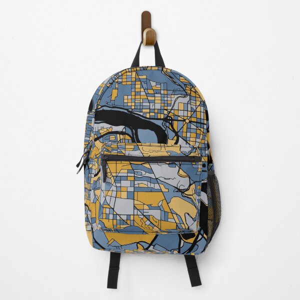 Item preview, Washington Map Pattern in Blue & Gold designed and sold by PatternMaps.