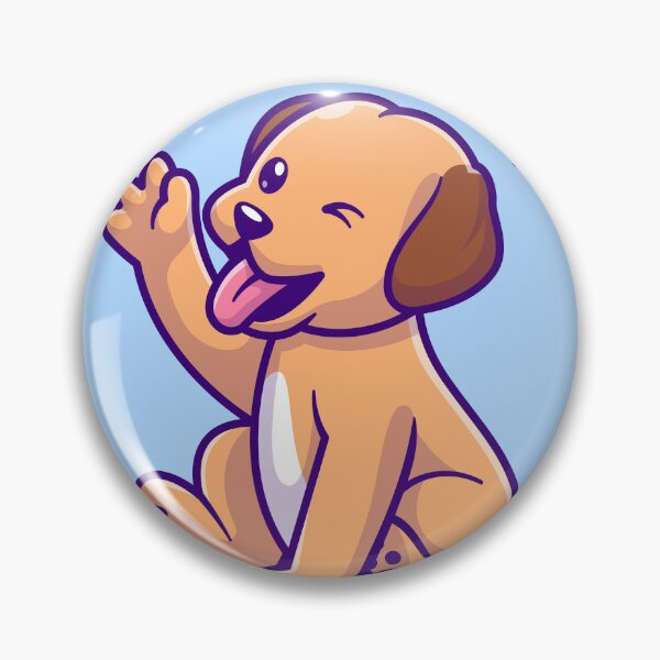Item preview, Friendly Greeting: Cute Dog Waving Hand Cartoon designed and sold by hjian8219.