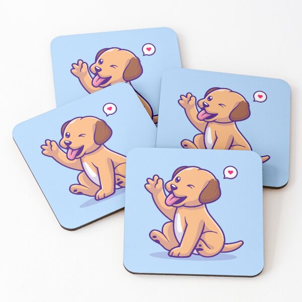 Item preview, Friendly Greeting: Cute Dog Waving Hand Cartoon designed and sold by hjian8219.