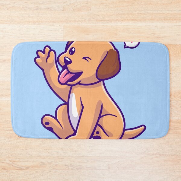 Item preview, Friendly Greeting: Cute Dog Waving Hand Cartoon designed and sold by hjian8219.