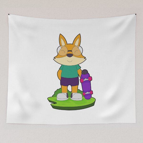 Aperçu de l'œuvre Fox Skater Skateboard créée et vendue par Snabdesign84.