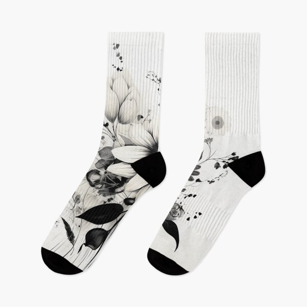 Item preview, Black and White Retro Flower Art 6 designed and sold by michaelbarnesss.