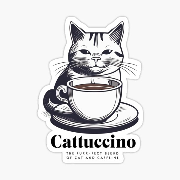 Vista previa del artículo con la obra «Catuchino», diseñado y vendido por Cacti & Caps.