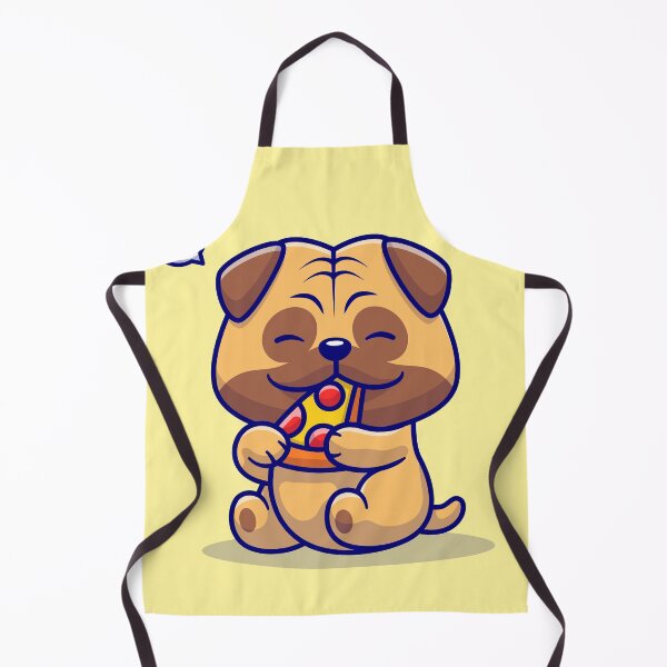 Item preview, "Pug's Pizza Party: Cute Dog Eating Pizza Cartoon designed and sold by hjian8219.