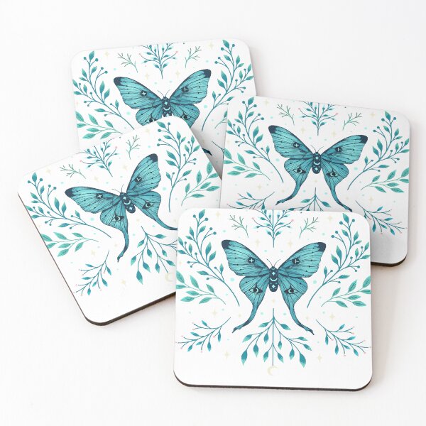 Item preview, Mystical Luna Moth - Turquoise  designed and sold by bookerdimps.