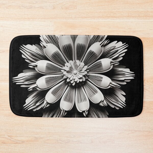 Item preview, Black and White Retro Flower Art 7 designed and sold by michaelbarnesss.