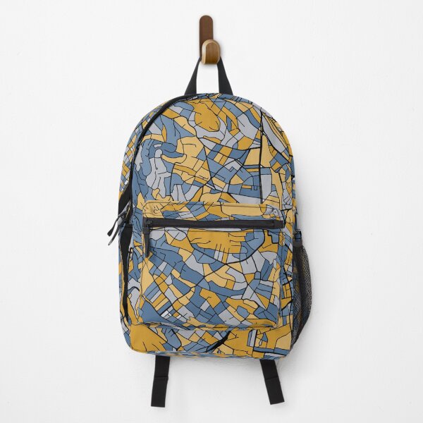 Item preview, Budapest Map Pattern in Blue & Gold designed and sold by PatternMaps.