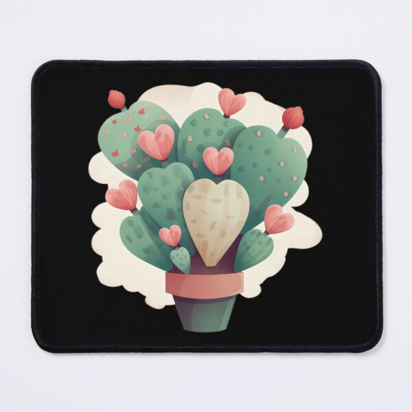 Item preview, Cute Cactus Heart Desert Succulents Lover Plant Vegan Vibes designed and sold by farhanhafeez.