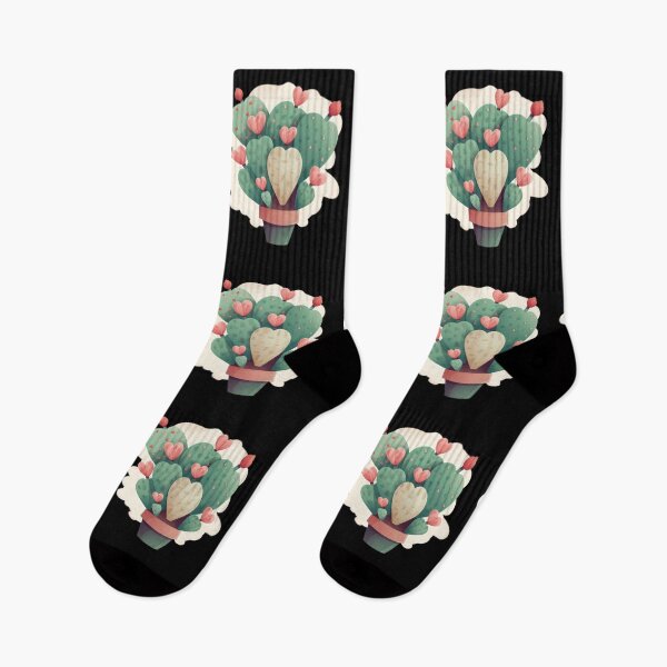 Item preview, Cute Cactus Heart Desert Succulents Lover Plant Vegan Vibes designed and sold by farhanhafeez.