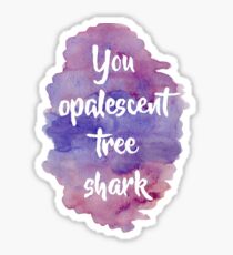 Opalescent Tree Shark Watercolor Sticker