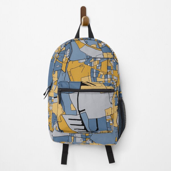 Item preview, Dortmund Map Pattern in Blue & Gold designed and sold by PatternMaps.