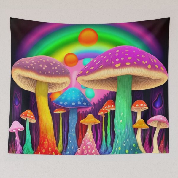Item preview, Magic Mushroom Mushrooms Shrooms Palette: Psychedelic Magic Mushrooms Wonderland Colorful Trippy Shrooms designed and sold by shypixels.