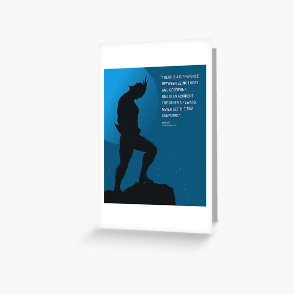 MHA: Almight Anime Motivation Quote Greeting Card