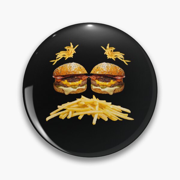 Item preview, burger and fries face designed and sold by yahwombat.