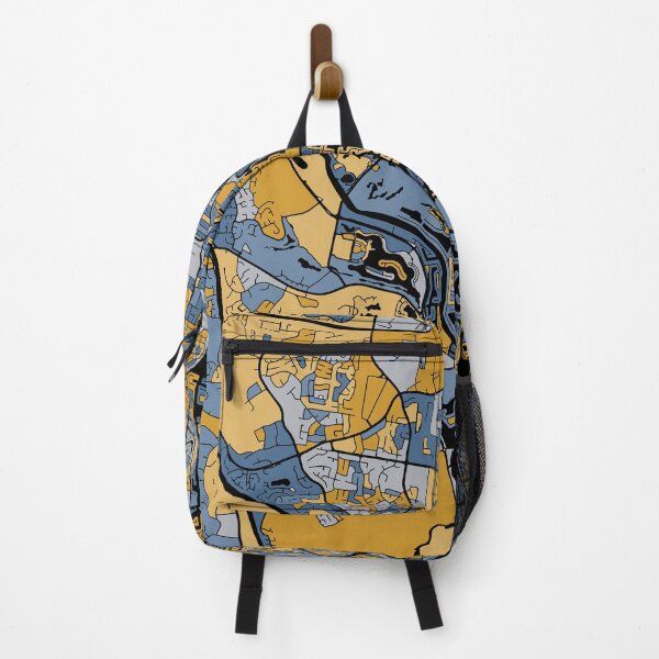 Item preview, Gold Coast Map Pattern in Blue & Gold designed and sold by PatternMaps.